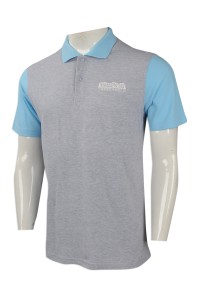 P986 Online order men's short sleeve polo shirt Design contrast color collar polo shirt Making short sleeve polo shirt supplier
